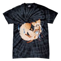 Mischievous Fox Teakitsune Yokai Kitsune Tie-Dye T-Shirt