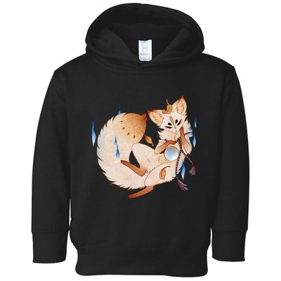 Mischievous Fox Teakitsune Yokai Kitsune Toddler Hoodie