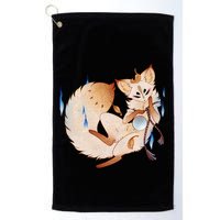 Mischievous Fox Teakitsune Yokai Kitsune Golf Towel