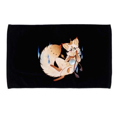 Mischievous Fox Teakitsune Yokai Kitsune Microfiber Hand Towel