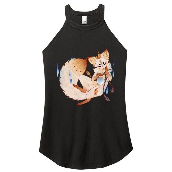 Mischievous Fox Teakitsune Yokai Kitsune Women's Perfect Tri Rocker Tank