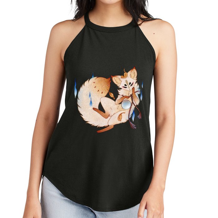 Mischievous Fox Teakitsune Yokai Kitsune Women's Perfect Tri Rocker Tank