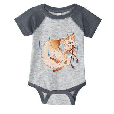 Mischievous Fox Teakitsune Yokai Kitsune Infant Baby Jersey Bodysuit