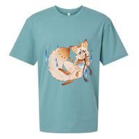 Mischievous Fox Teakitsune Yokai Kitsune Sueded Cloud Jersey T-Shirt