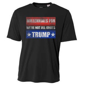 Millennials For Trump We Are Not All Idiots Cooling Performance Crew T-Shirt