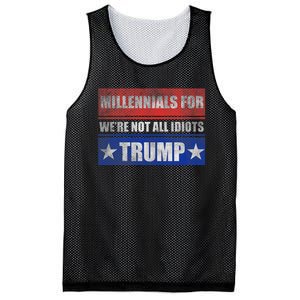 Millennials For Trump We Are Not All Idiots Mesh Reversible Basketball Jersey Tank