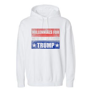 Millennials For Trump We Are Not All Idiots Garment-Dyed Fleece Hoodie