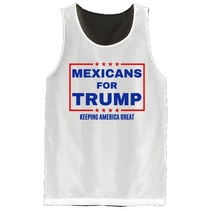 Mexicans For Trump 2024 Keeping America Great Mesh Reversible Basketball Jersey Tank