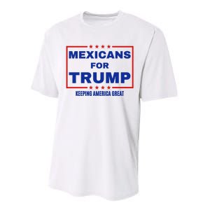 Mexicans For Trump 2024 Keeping America Great Performance Sprint T-Shirt