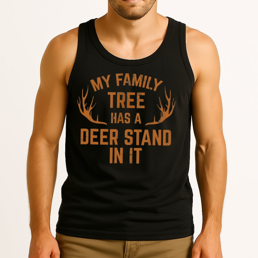 My Family Tree Has A Deer Stand In It Hunting Tank Top