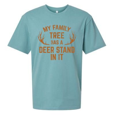 My Family Tree Has A Deer Stand In It Hunting Sueded Cloud Jersey T-Shirt