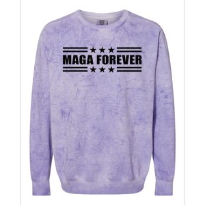 Maga Forever Trump 47 Outfit America Flag Maga Forever Colorblast Crewneck Sweatshirt