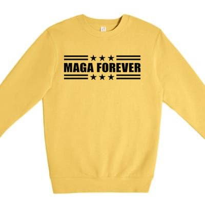 Maga Forever Trump 47 Outfit America Flag Maga Forever Premium Crewneck Sweatshirt