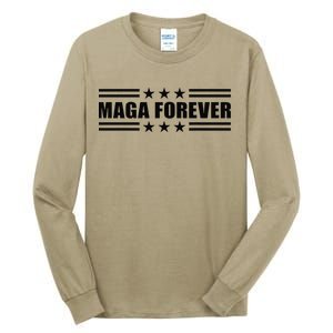 Maga Forever Trump 47 Outfit America Flag Maga Forever Tall Long Sleeve T-Shirt