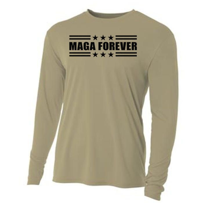 Maga Forever Trump 47 Outfit America Flag Maga Forever Cooling Performance Long Sleeve Crew