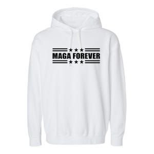 Maga Forever Trump 47 Outfit America Flag Maga Forever Garment-Dyed Fleece Hoodie