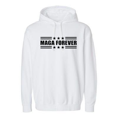 Maga Forever Trump 47 Outfit America Flag Maga Forever Garment-Dyed Fleece Hoodie