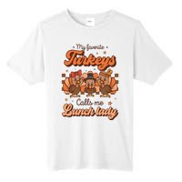 My Favorite Turkeys Calls Me Lunch Lady Groovy Thanksgiving Tall Fusion ChromaSoft Performance T-Shirt