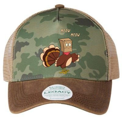 Meow Funny Thanksgiving Turkey Cat Lover Legacy Tie Dye Trucker Hat