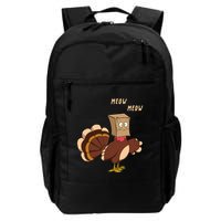Meow Funny Thanksgiving Turkey Cat Lover Backpack