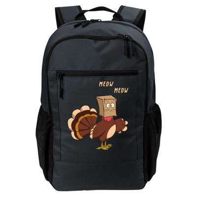 Meow Funny Thanksgiving Turkey Cat Lover Daily Commute Backpack