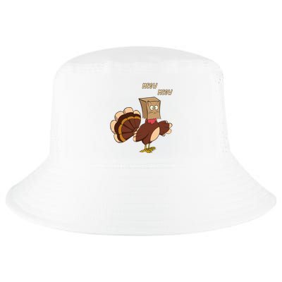 Meow Funny Thanksgiving Turkey Cat Lover Cool Comfort Performance Bucket Hat