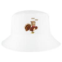 Meow Funny Thanksgiving Turkey Cat Lover Cool Comfort Performance Bucket Hat