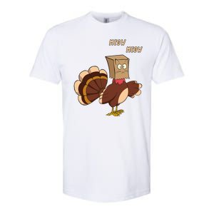 Meow Funny Thanksgiving Turkey Cat Lover Softstyle CVC T-Shirt