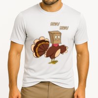 Meow Funny Thanksgiving Turkey Cat Lover Performance Shirt