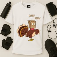 Meow Funny Thanksgiving Turkey Cat Lover Performance Shirt