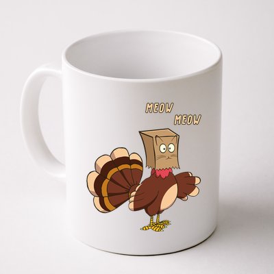 Meow Funny Thanksgiving Turkey Cat Lover Mug