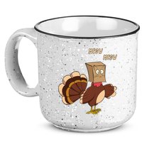 Meow Funny Thanksgiving Turkey Cat Lover 15oz Campfire Ceramic Mug