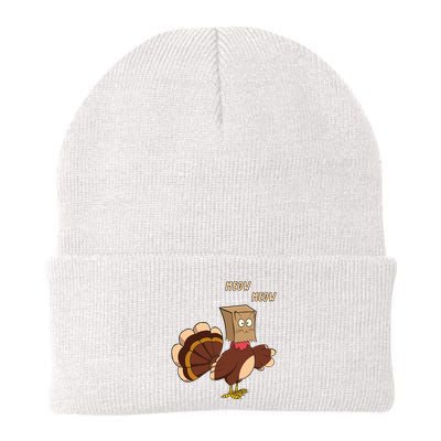 Meow Funny Thanksgiving Turkey Cat Lover Beanie