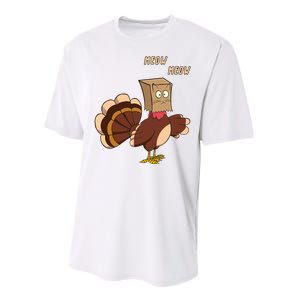 Meow Funny Thanksgiving Turkey Cat Lover Performance Sprint T-Shirt