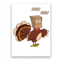 Meow Funny Thanksgiving Turkey Cat Lover Poster