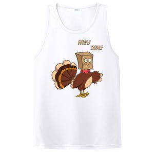 Meow Funny Thanksgiving Turkey Cat Lover PosiCharge Competitor Tank