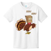 Meow Funny Thanksgiving Turkey Cat Lover Kids T-Shirt