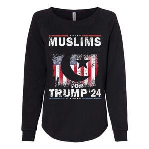 Muslims For Trump 2024 Donald Trump 2024 Elections Usa Flag Premium Womens California Wash Sweatshirt