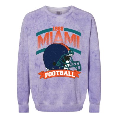 Miami Football Team Supporter Colorblast Crewneck Sweatshirt