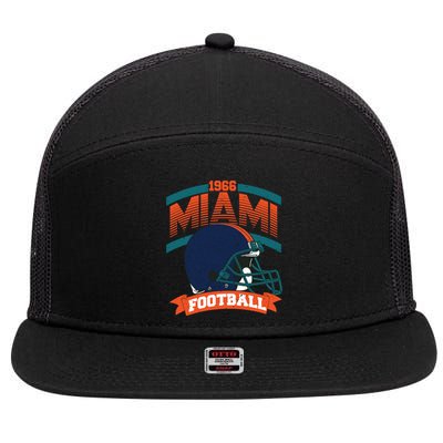 Miami Football Team Supporter 7 Panel Mesh Trucker Snapback Hat