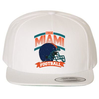 Miami Football Team Supporter Wool Snapback Cap