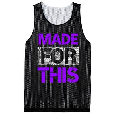 Made For This Purple Color Graphic Mesh Reversible Basketball Jersey Tank