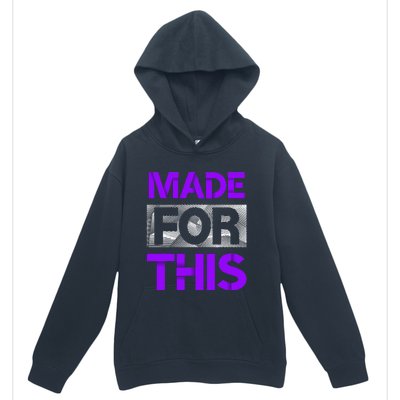 Made For This Purple Color Graphic Urban Pullover Hoodie