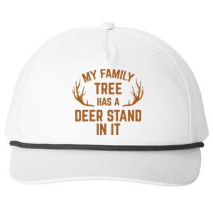 My Family Tree Has A Deer Stand In It Hunting Snapback Five-Panel Rope Hat