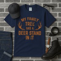 My Family Tree Has A Deer Stand In It Hunting Tall T-Shirt