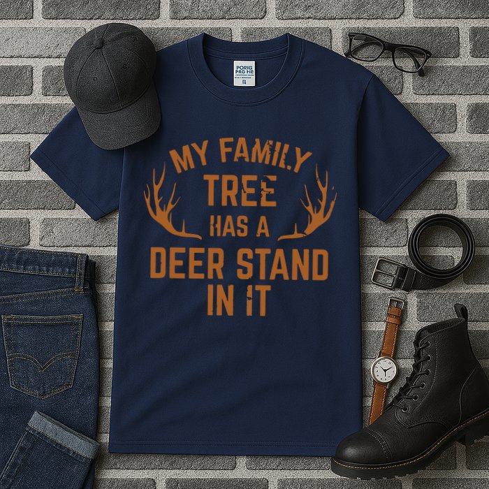 My Family Tree Has A Deer Stand In It Hunting Tall T-Shirt