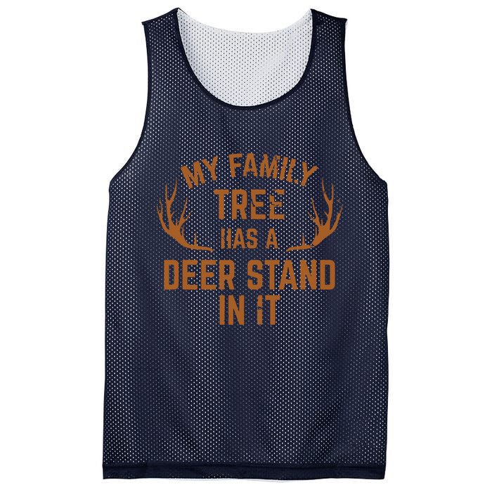 My Family Tree Has A Deer Stand In It Hunting Mesh Reversible Basketball Jersey Tank