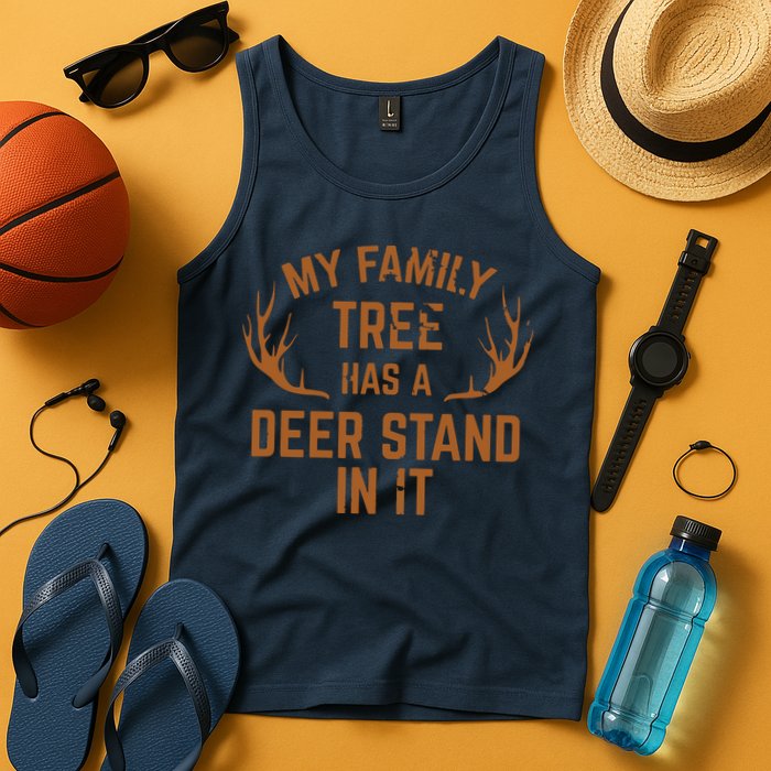 My Family Tree Has A Deer Stand In It Hunting Tank Top