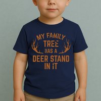 My Family Tree Has A Deer Stand In It Hunting Toddler T-Shirt