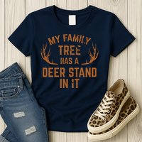 My Family Tree Has A Deer Stand In It Hunting Womens T-Shirt